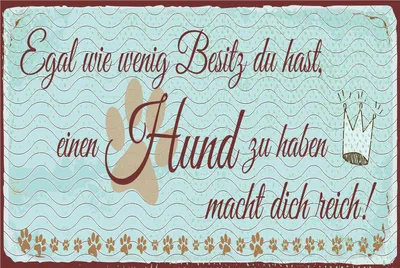 Produktbild von vianmo Holzschild 20x30 cm Hund macht dich Reich