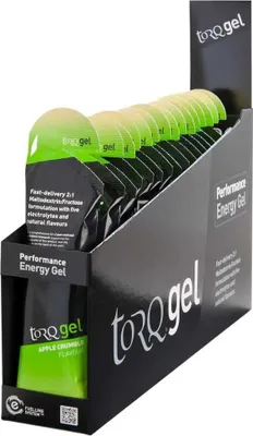 Produktbild von Torq Schachtel Mit Energiegelen Apfelkrume 45g 15 Einheiten Schwarz  Schwarz One Size