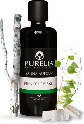 Produktbild von PURELIA Saunaaufguss Konzentrat Finnische Birke 100 ml natürlicher Sauna-aufguss - reine ätherische Öle