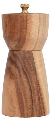 Pfeffermühle aus Akazienholz, 14 cm, verstellbares Mahlwerk