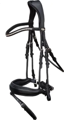 Produktbild von Schockemöhle Sports Anatomische Trense Malibu Trensenzaum Black / Silver WB