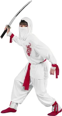 Produktbild von Weißer Ninja Kindergröße: 128-140