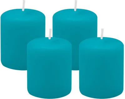 Produktbild von 4er Set Adventskranzkerzen Ocean Blau Ø 50 x 60 mm