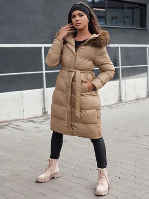 Image de Manteau d'hiver, style urbain, couleur beige, taille M