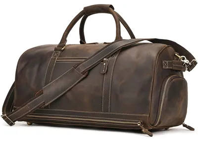Obrázek produktu pro Vintage kožená víkendová taška pro cestování a volný čas