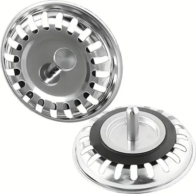 Produktbild von 78 mm Abflusssieb, Edelstahl 304 Waschbeckenstöpsel, Ersatz für Küchenspüle, 2 Stück – Doppelfunktionaler Küchenspüle, Siebstopfen für Lebensmittelabfälle/Haarfänger