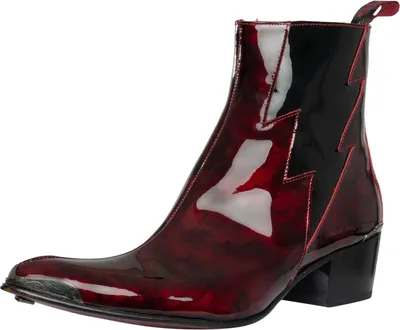 Produktbild von Jeffery West Lightning Zip Chelsea Boots aus Leder, Rot 42 EU