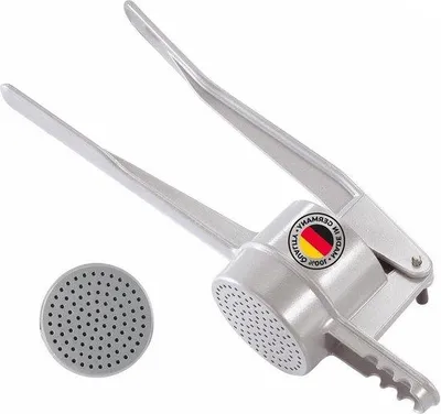 Immagine prodotto di Sfornatrice per spätzle in alluminio con fori rotondi - color argento - lunghezza 41 cm - modello 61102260