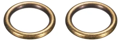 Messing O-Ringe 2 Stück 35x25 mm nahtlos massiv dunkelgold