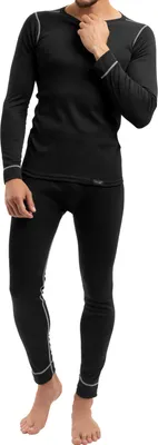 Produktbild von Celodoro CFLEX Herren Ski- & Thermowäsche Set - warme Unterwäsche Langarm POLARDRY - Schwarz-Grau XXL
