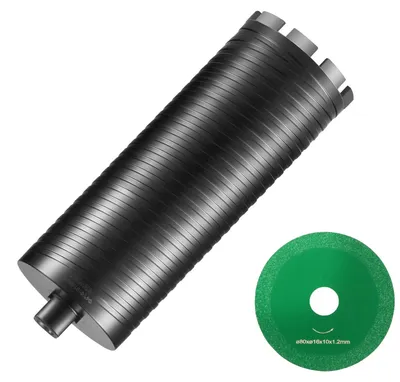Zdjęcie produktu dla Wiertło Rdzeniowe Vevor Diamentowe 101 6 Mm Na Mokro I Na Sucho Zestaw