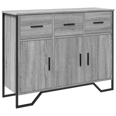 Image de Buffet sonoma gris 97x32,5x74,5 cm bois d'ingénierie