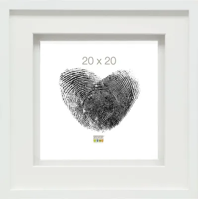 Image de Deknudt cadre photo en bois avec passe-partout S67NK blanc 20x20 cm