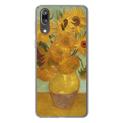 Produktbild von MuchoWow® Handyhülle Schutzhülle Hülle für Huawei P20 Sonnenblumen - Vincent van Gogh Silikon Softcase Handy Hülle - Hardcover
