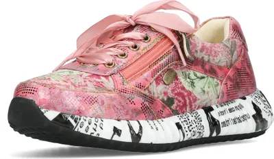 Produktbild von Laura Vita Damen Sneaker Reißverschluss Halbschuh Schnürung Burton 1123, Größe:38 EU, Farbe:Rot