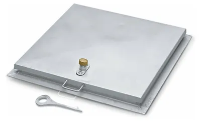 Produktbild von Zarges Brunnenabdeckung in eckiger Form aus Stahl ohne Isolierung 625 mm x 625 mm