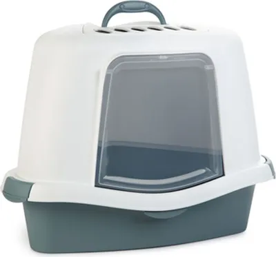 Produktbild von STEFANPLAST Ecktablett SPRINT CORNER PLUS, weiß und blau, 40x56x40cm