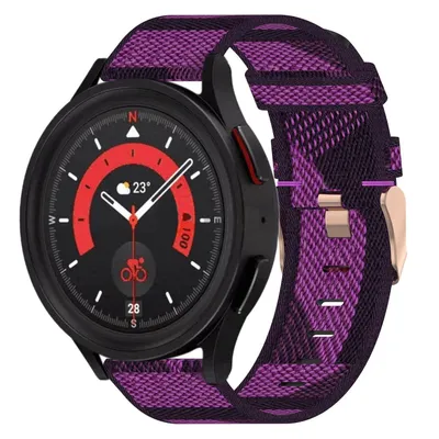 Image de Pour Samsung Galaxy Watch 6 5 4 Normal Pro Classic toutes les tailles Bande en nylon tissé