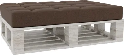 Obrázek produktu pro Paletové polštáře, paletové polštáře sedák opěradlo prošívané PFG (sedák 120x60, hnědý)