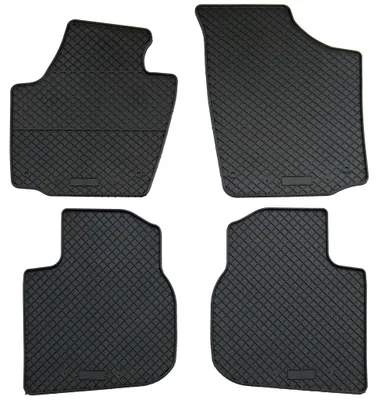Gummifußmatten Set 4-teilig für Skoda Rapid (2012-), schwarz