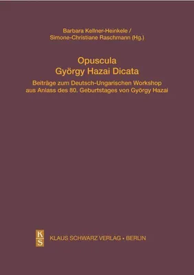 Produktbild von Opuscula György Hazai Dicata