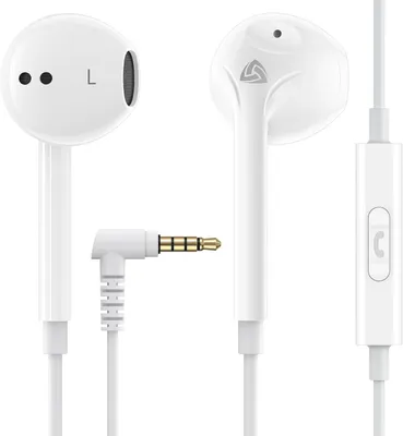 Produktbild von LUDOS Zenith In-Ear Kopfhörer mit Kabel und Mikrofon – 3,5 mm Klinke, klarer Stereosound, Bassstark, Kompatibel mit iPhone, iPad, Samsung, Laptop