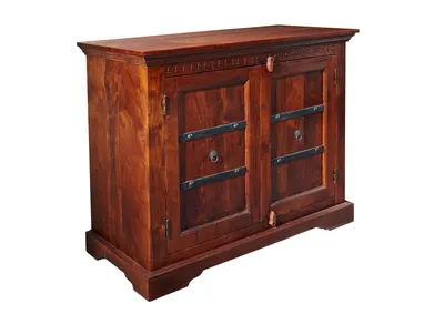 Image de MASSIVMOEBEL24 | Buffet 107x50 Acacia laqué Nougat OXFORD #423