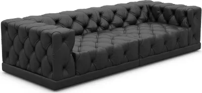 Produktbild von Kunstleder 4-Sitzer Couch Meliva Schwarz