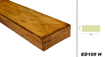Produktbild von DECO WOOD Deckenbalken modern aus Polyurethane, 2m Länge, PolyurethanBalken Holzoptik (hellbraun - 20x7cm) Wanddekoration Hohlbalken Holzstruktur
