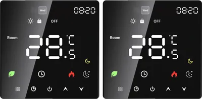 Produktbild von 2X Smart Thermostat 3A Digital Raumthermostat Wasserheizungsgeräte Fußbodenheizung, Touchscreen, programmierbare Temperaturregelung, 2 Modus