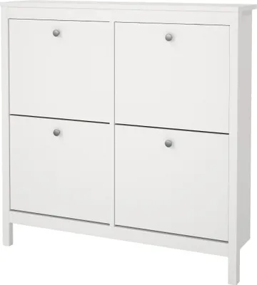 Produktbild von Madrid Schuhschrank 4 Klaptüren weiß.