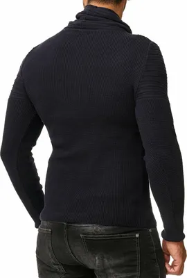 Produktbild von Red Bridge Herren Strickpullover Rollkragen- Pullover Shoulder Lines