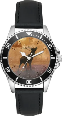 Produktbild von KIESENBERG Herrenuhr Armbanduhr Hirsch Jäger Geschenk Fan Artikel Zubehör Fanartikel Analog Quartz Uhr L-20541
