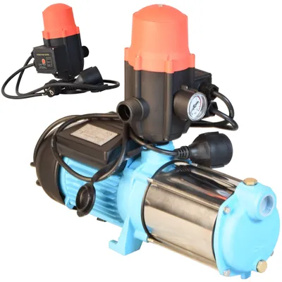 Zdjęcie produktu dla Pompa wodna MH 1300 (1300 W 5520 l/h głowica tłocząca 55 m) z elektronicznym wyłącznikiem ciśnieniowym Sterowanie pompą BRIO Regulacja ciśnienia