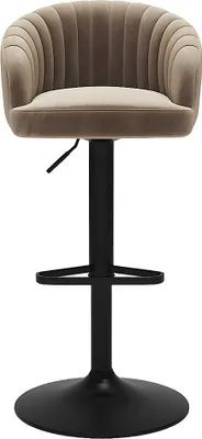 Produktbild von Satz von 2 Barhockern - Stoff und Metall - beige - DORALIZ