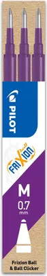 Produktbild von PILOT Ersatzmine FriXion Ball/Clicker 0.7 - 3er Set Tintenrollerminen, Violett