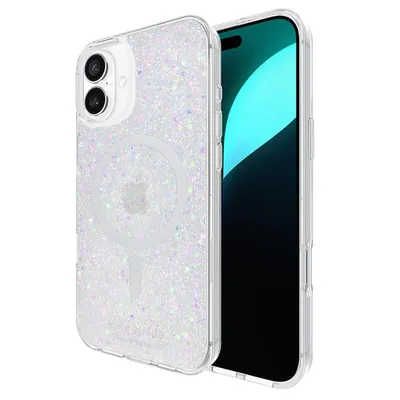 Produktbild von Kate Spade, iPhone 16 Plus MagSafe Hülle Chunky Glitter Design Stoßfest, Transparent