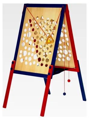 Produktbild von Kletterpfad XXL aus Holz, geeignet für Kindergeburtstage, klappbar und einfach aufzubauen, ab 3 Jahren, Rot