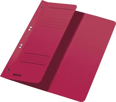Image de 50x Leitz 3740-00-25 Farde à oeillets, 1/2 couverture avant, A4, agrafage commercial, carton manila, rouge
