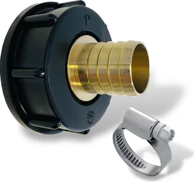 Produktbild von IBC Adapter Kappe Container mit Schlauchtülle 25 mm und Schelle