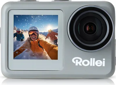 Produktbild von Rollei Action-Cam 9s Plus I 4K 60fps Unterwasserkamera mit Selfie-Display, Bildstabilisierung, Zeitraffer, Slow-Motion, Loop Funktion I Wasserdicht bis 10m, 65,5 x 43,8 x 26,5 mm