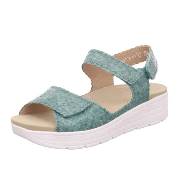 Imagen del producto de Sandalias de tacón de cuña para mujer en verde claro