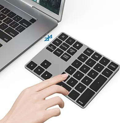 Obrázok produktu pre Bluetooth -číselná klávesnica, klávesnica 34 klávesov, bezdrôtový numpad -klávesnica počítača, PC, notebook