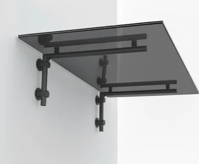 Produktbild von Glaszentrum Hagen 120x90 cm Glasvordach Grau BK-L