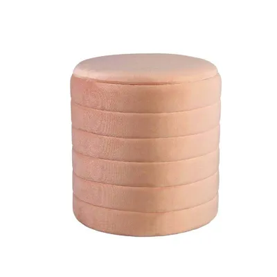 Productafbeelding van PTMD Donut Kussen - 40x40x42 cm - Fluweel - Taupe
