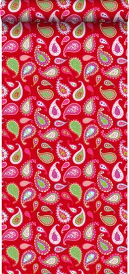 Obrázek produktu pro ESTAhome tapeta s červeným vzorem paisley - 115738 - 53 cm x 10,05 m