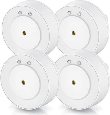 Produktbild von BEARWARE 4x Wassermelder, batteriebetrieben, Wasseralarm Melder warnt bei Wasserschäden, Wassersensor, IP66, Mini-Wasserdetektor, 110 dB lauter Alarm