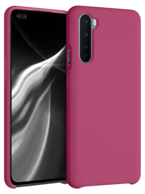 Produktbild von kwmobile Handyhülle für OnePlus Nord Hülle - Case Silikon - Kabelloses Laden - Schutzhülle Cover in Himbeer Pink