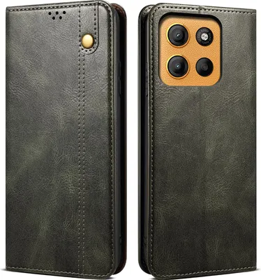 Obrázek produktu pro Pouzdro pro Motorola Moto G15 kožené flip pouzdro peněženka s funkcí stojánku zelené