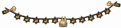 Produktbild von 40th Birthday Party Garland - One Size